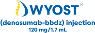 Visit homepage of WYOST® (denosumab-bbdz) 120 mg/1.7 mL HCP website